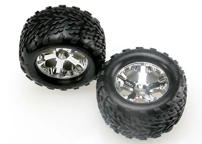 Traxxas Talon Tires & All Star Wheels, 2.8", Chrome, 4171 1