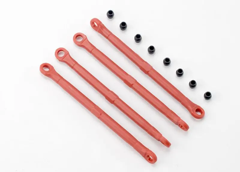Traxxas Toe Links & Hollow Balls, Composite, Red, 7138 1