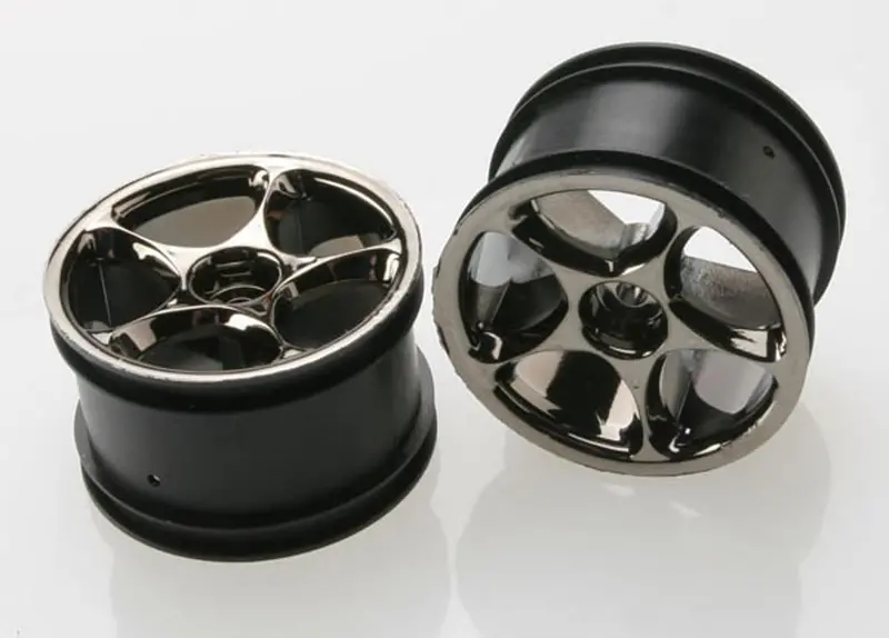 Traxxas Tracer 2.2" Rear Wheels, Black Chrome, 2472A 1