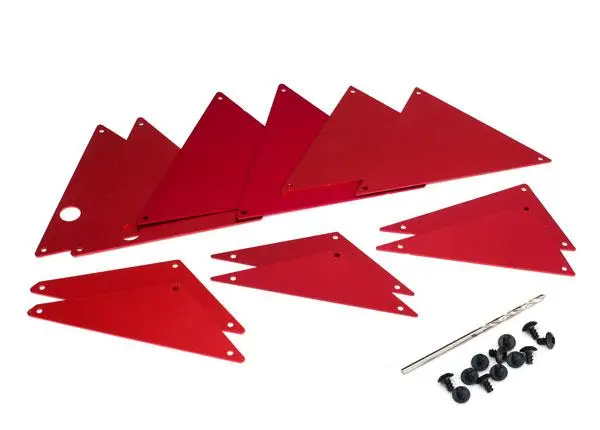 Traxxas Tube Chassis Inner Panels, Aluminum, Red, 8434R 1