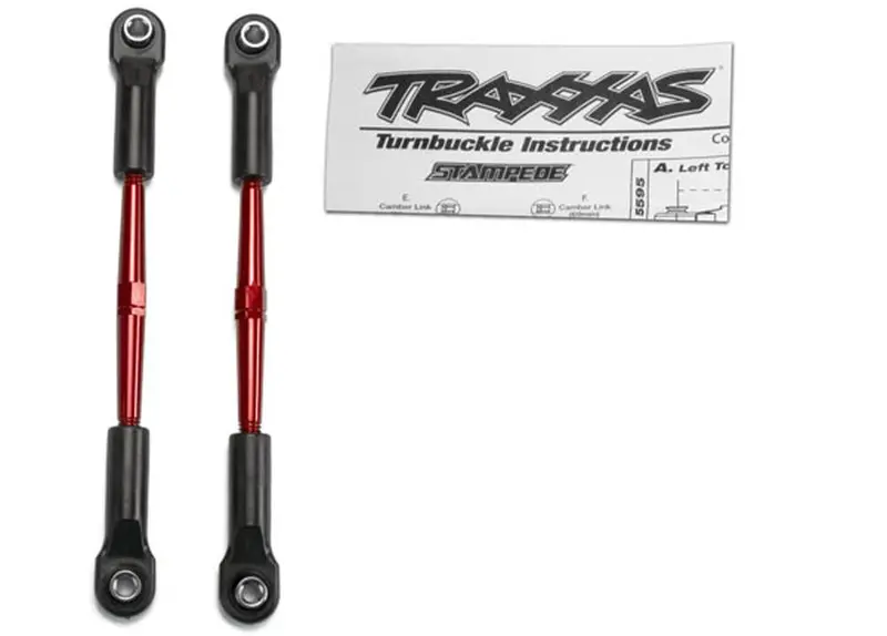 Traxxas Turnbuckles, Aluminum, 61Mm, Rod Ends, Red, 2336X 1