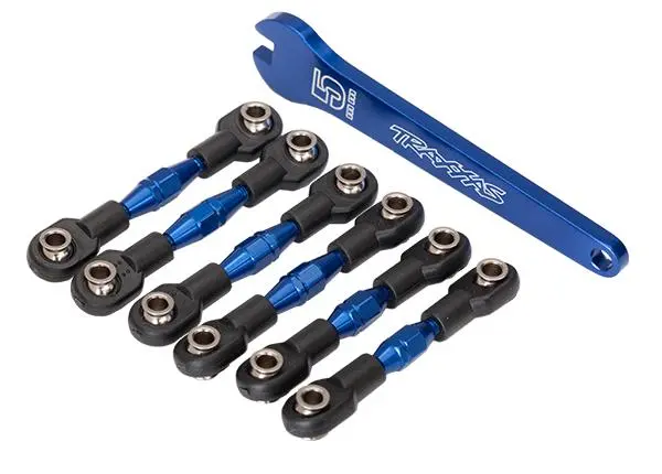 Traxxas Turnbuckles & Wrench, Aluminum, Blue, 8341X 1