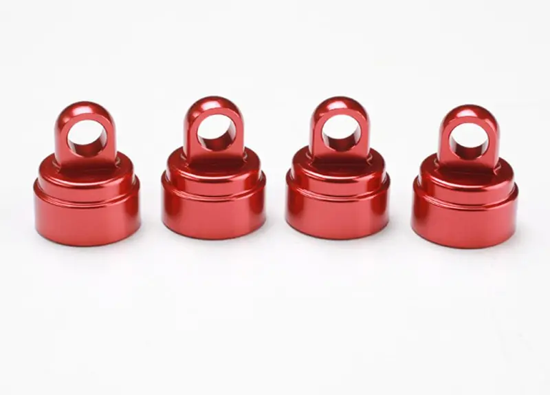 Traxxas Ultra Shock Caps, Aluminum, Red, 3767X 1
