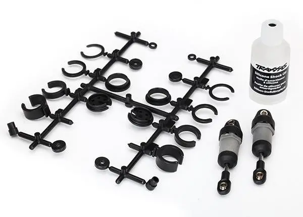 Traxxas Ultra Shocks, Gray, Short, Spacers & Oil, 8360 1
