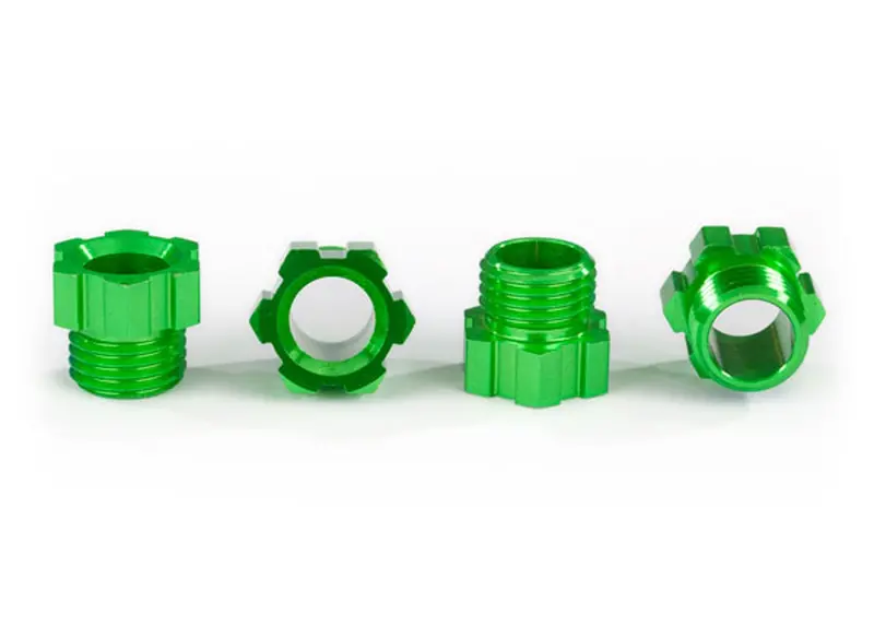 Traxxas Wheel Hubs, Aluminum, 17Mm, Splined & Pins, Green, 8886G 1