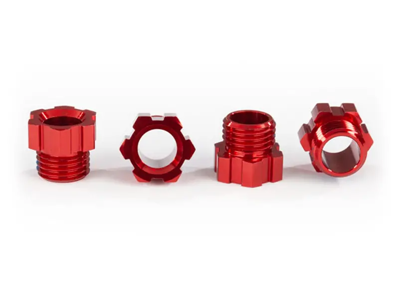 Traxxas Wheel Hubs, Aluminum, 17Mm, Splined & Pins, Red, 8886R 1