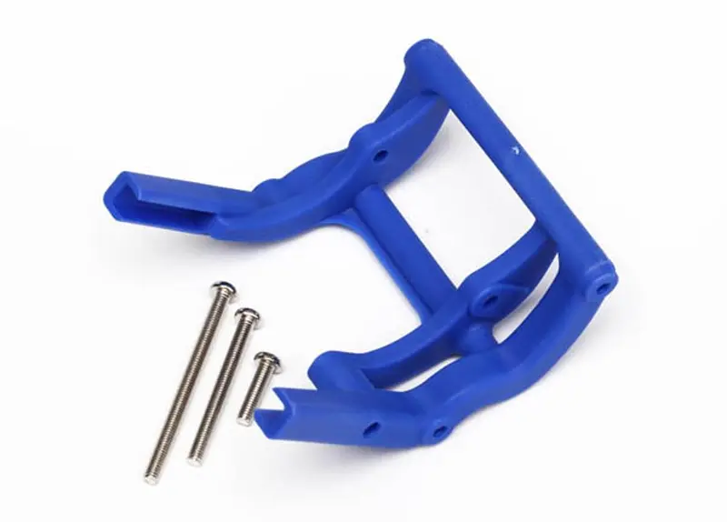Traxxas Wheelie Bar Mount & Hardware, Blue, 3677X 1