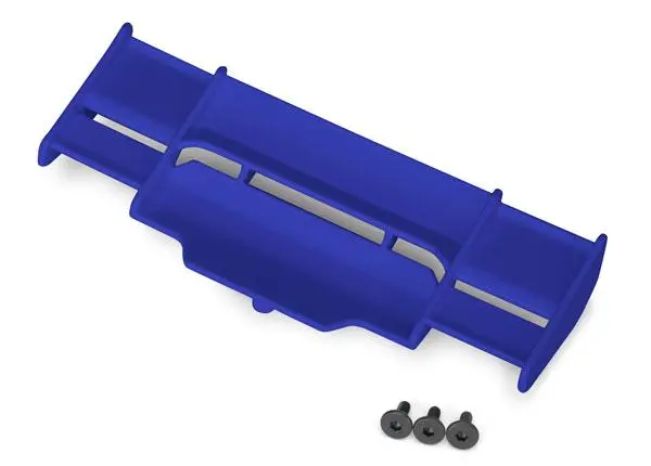 Traxxas Wing, Plastic, Blue, Rustler 4X4, 6721X 1