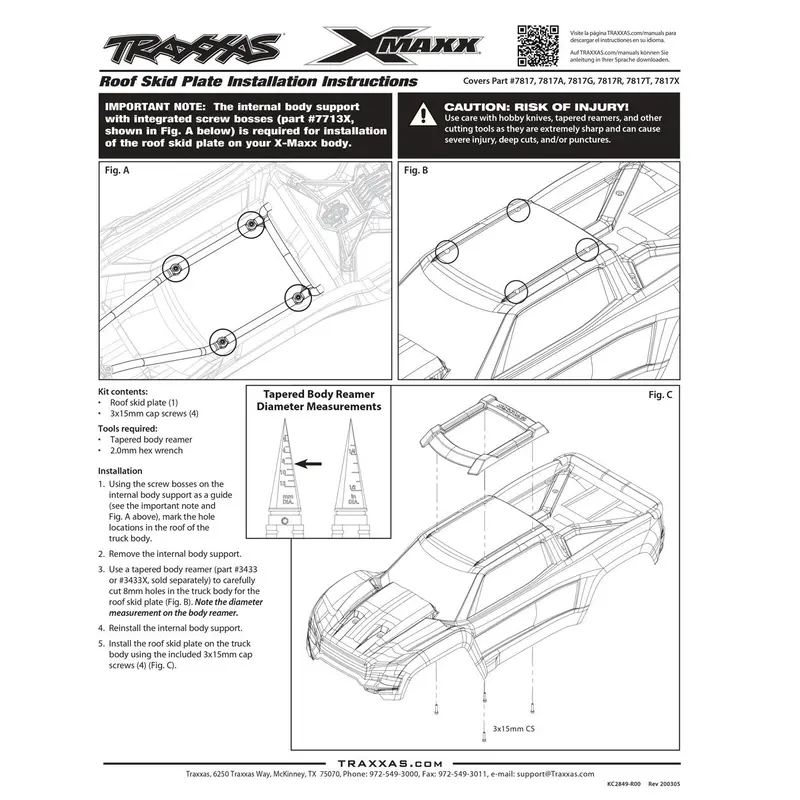 Traxxas X-Maxx Roof Skid Plate, Green, 7817G 2