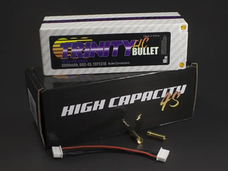 Trinity Lipo White Carbon 4S 14.8V 6000Mah 1/8 E-Buggy, Tep2310 1