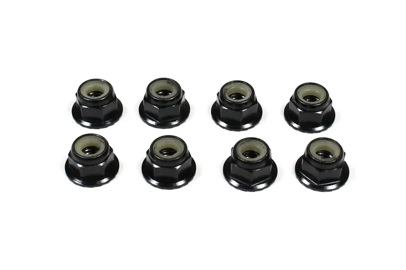Tuning Haus Locknuts, Flanged, Knurled, Black, 4Mm, Tuh1078 1