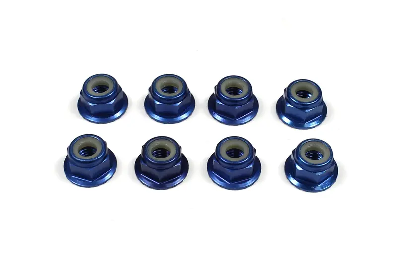Tuning Haus Locknuts, Flanged, Knurled, Dk. Blue, 4Mm, Tuh1080 1