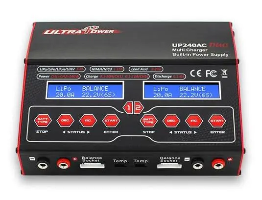 Ultra Power Ac/Dc Duo Dual Port 240W Charger, Multi-Chem, Uptup240acdu0 1