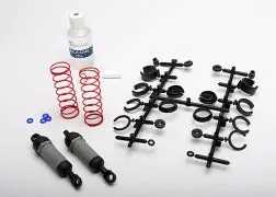 Ultra Shocks (Gray) (Long) (Complete W/ Spring Pre-Load Spacers & Springs) (2) Tra-3760A 1