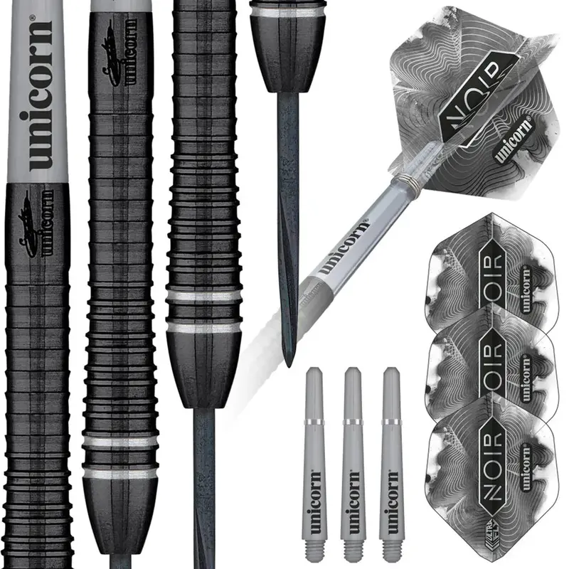 Unicorn Gary Anderson Phase 6 Black Steel Tip Darts Tungsten 90% 23G 1