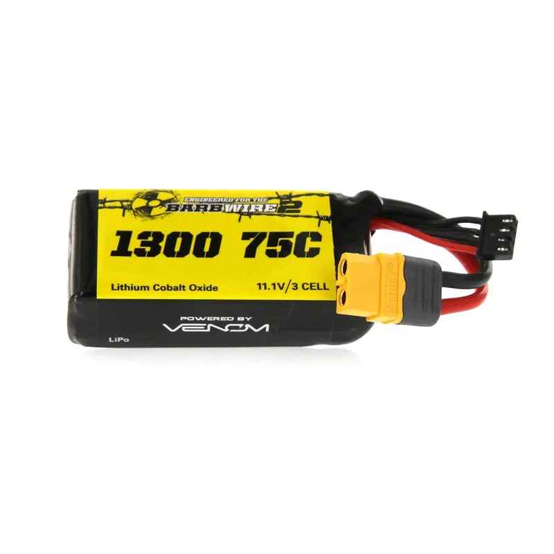Venom Barbwire 2 3S 11.1V Lipo Battery, 75C 1300Mah, 45075 1
