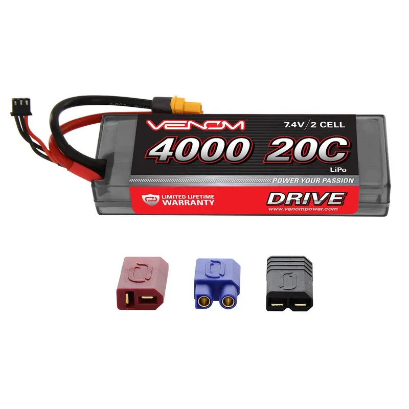 Venom Drive 2S 7.4V Lipo Battery, 20C 4000Mah, 1554 1