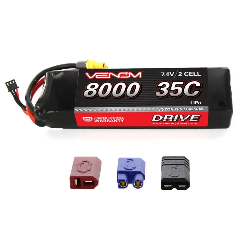 Venom Drive 2S 7.4V Lipo Battery, 35C 8000Mah, 15093 1
