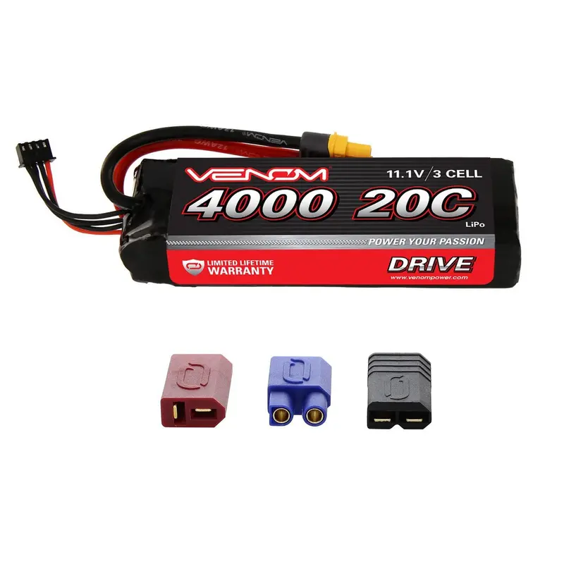Venom Drive 3S 11.1V Lipo Battery, 20C 4000Mah, 1580 1