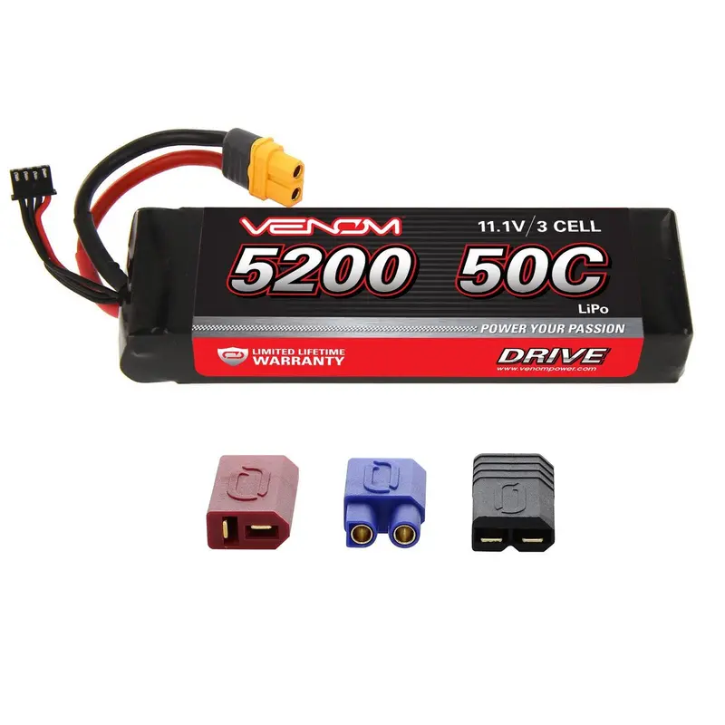 Venom Drive 3S 11.1V Lipo Battery, 50C 5200Mah, 15173 1