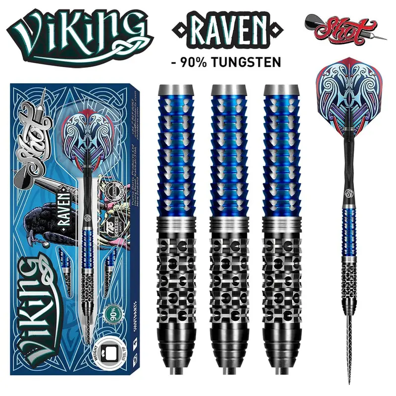 Viking Raven Steel Tip Dart Set-90% Tungsten Barrels 1