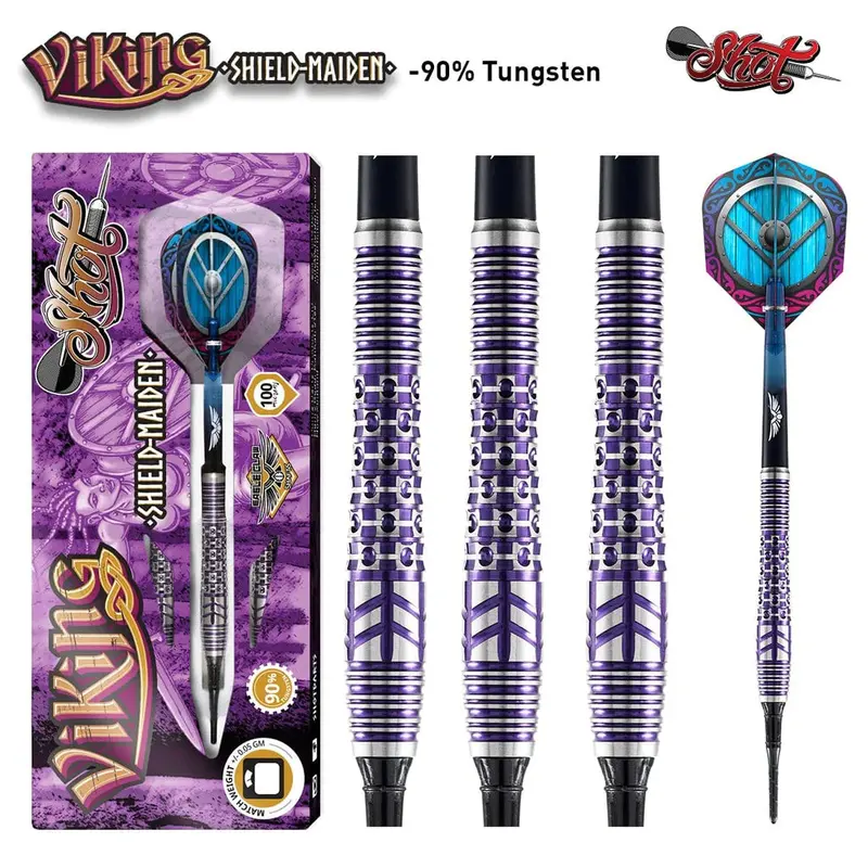 Viking Shield-Maiden Soft Tip Dart Set-90% Tungsten Barrels 1