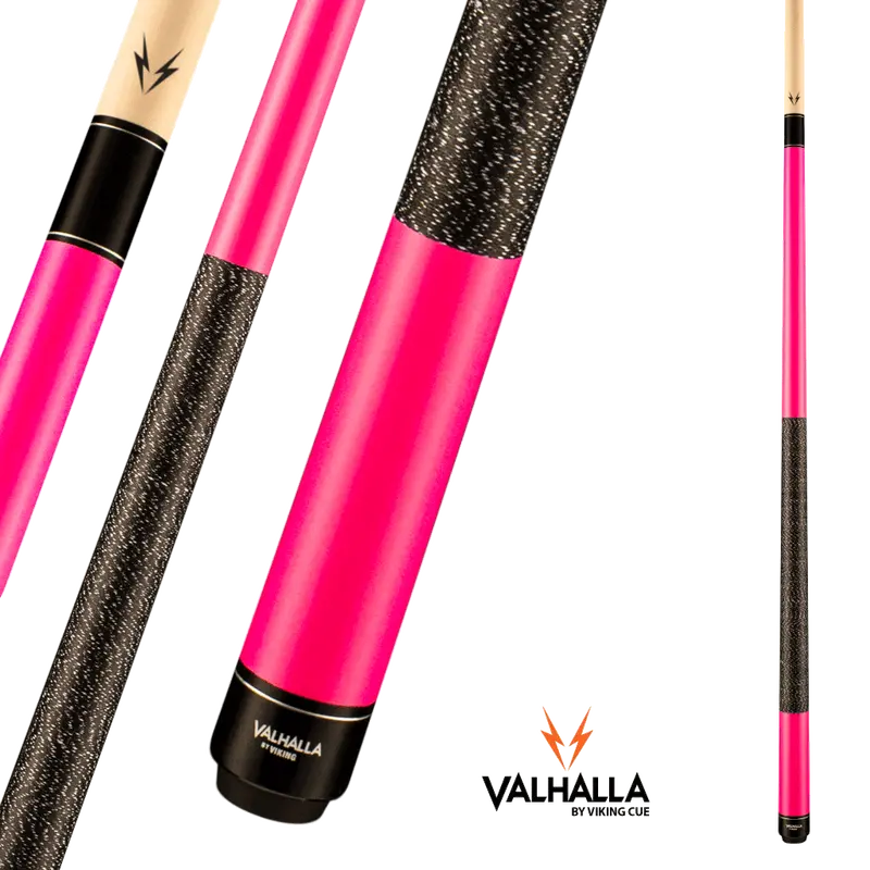 Viking Valhalla Va116 Pink Pool Cue Linen Wrap 13Mm 19Oz 1