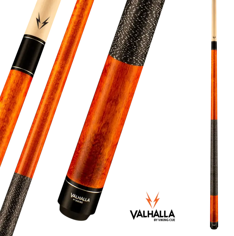 Viking Valhalla Va119 Pool Cue Orange Linen Wrap 13Mm 19Oz 1