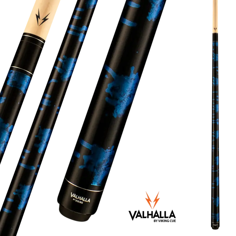 Viking Valhalla Va211 Pool Cue Black And Blue No Wrap 13Mm 19Oz 1