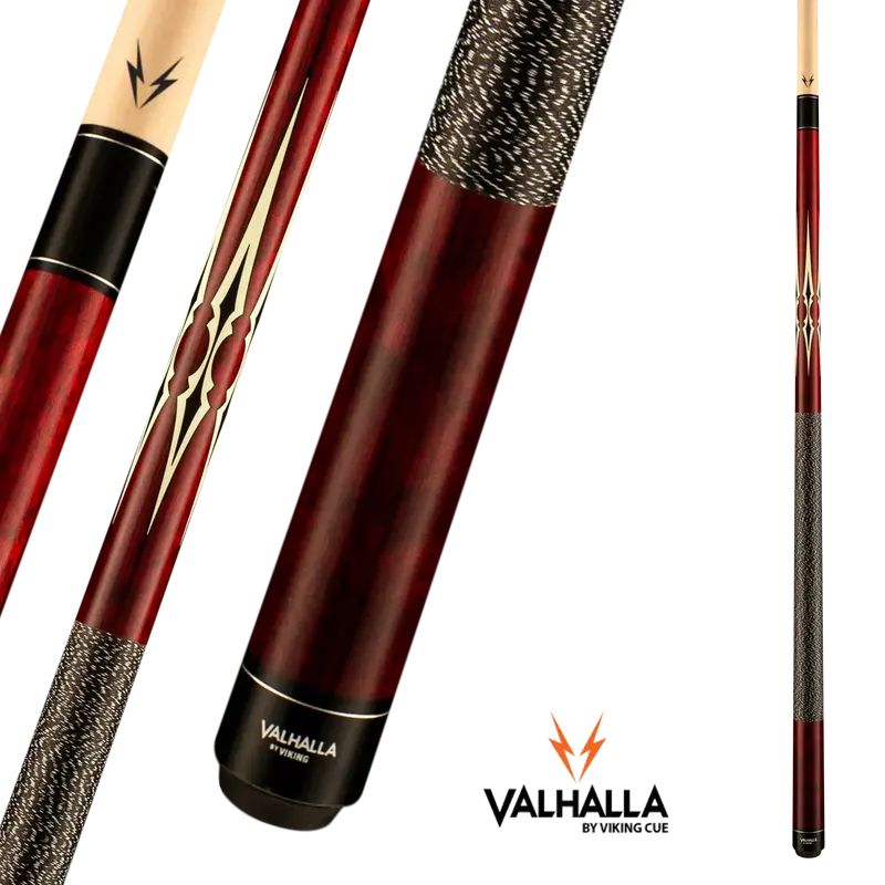 Viking Valhalla Va232 Pool Cue Red Linen Wrap 13Mm 19Oz 1