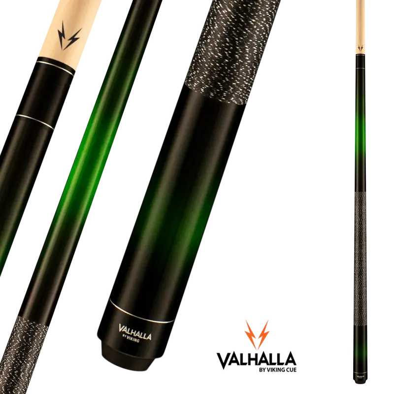Viking Valhalla Va237 Pool Cue Black And Green Linen Wrap 13Mm 19Oz 1