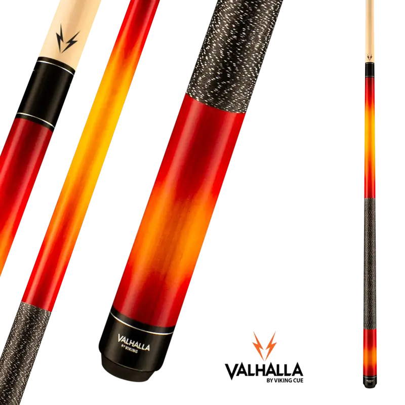 Viking Valhalla Va238 Pool Cue Red And Yellow Linen Wrap 13Mm 19Oz 1