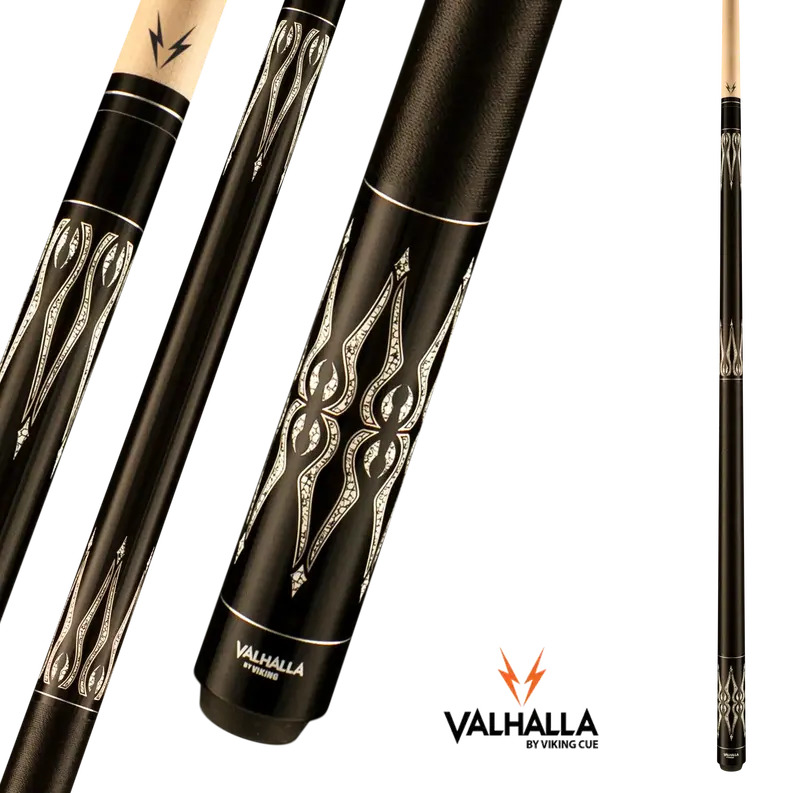 Viking Valhalla Va871 Pool Cue Black And White Linen Wrap 13Mm 19Oz 1