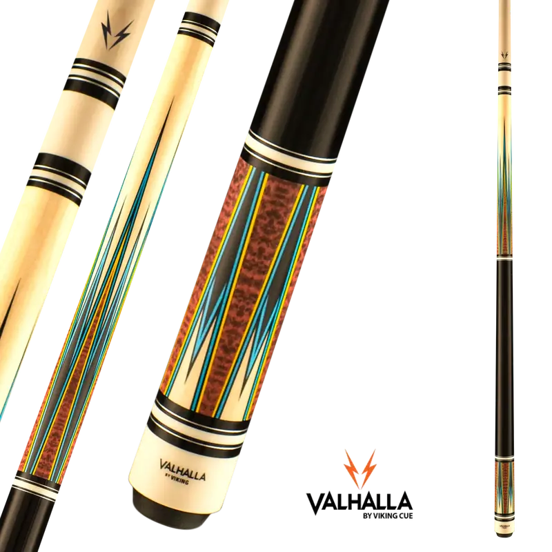 Viking Valhalla Va931 Pool Cue Blue Yellow And Brown No Wrap 13Mm 19Oz 1