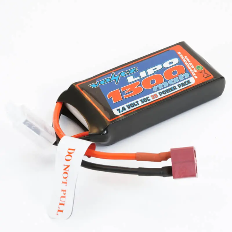 Voltz 1300Mah 2S 7.4V 30C Lipo Battery (Deans Connector) 1