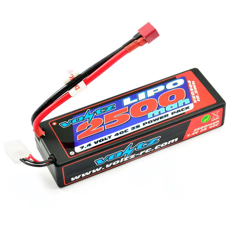 Voltz 2500Mah 2S 7.4V 40C Hardcase Lipo Battery Stick Pack 1