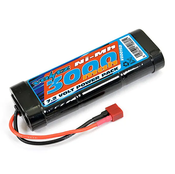 Voltz 3000Mah Stick Pack 7.2V W/Deans Connector 1