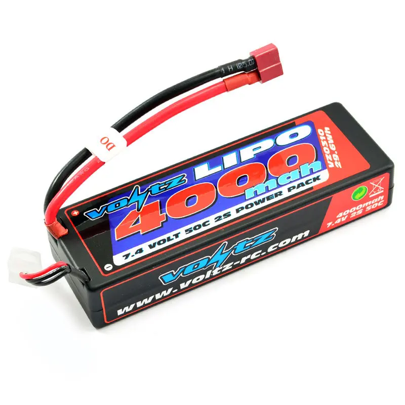 Voltz 4000Mah 2S 7.4V 50C Hardcase Lipo Battery Stick Pack 1