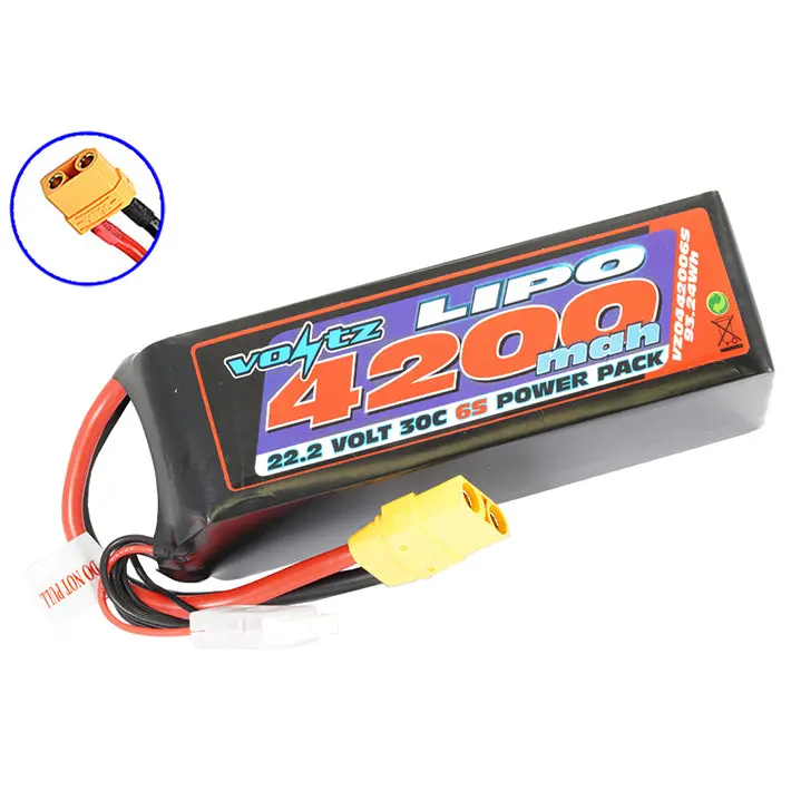 Voltz 4200Mah 22.2V 30C Lipo Battery W/Xt90 1
