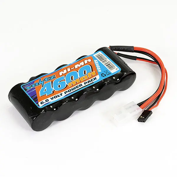 Voltz 4600Mah 6.0V Receiver Sub-C Pack Stick Battery W/Bec/Jr Plug 1
