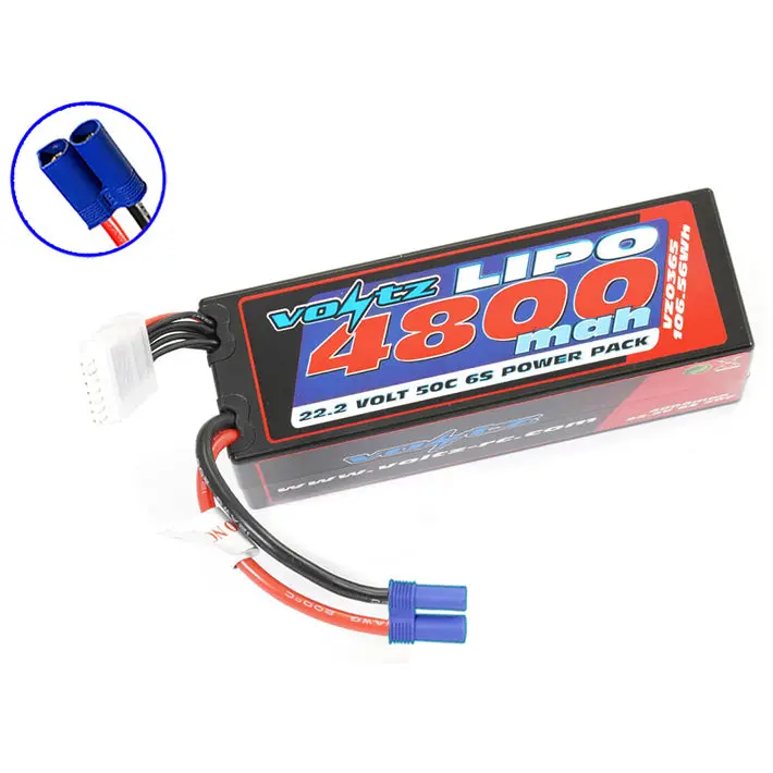 Voltz 4800Mah Hard Case 22.2V 50C Lipo Stick Pack Ec5 1