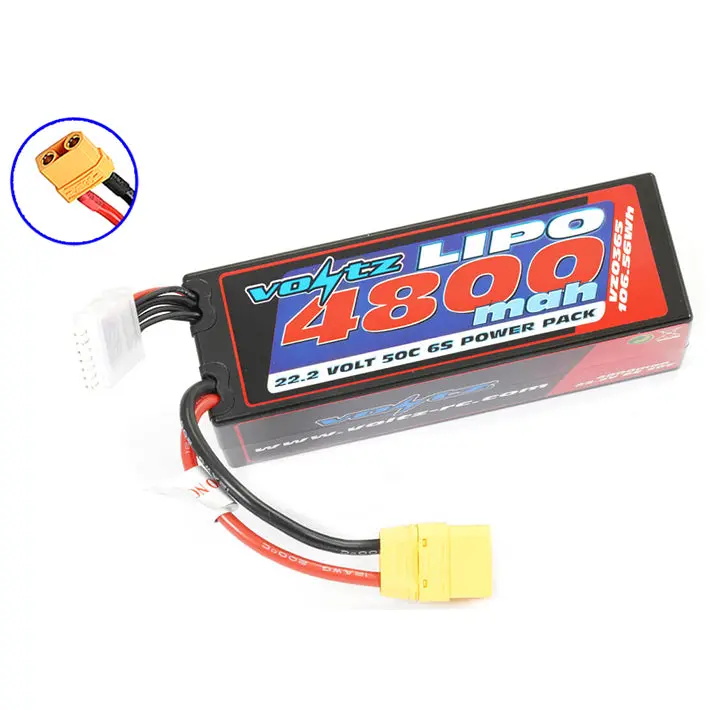 Voltz 4800Mah Hard Case 22.2V 50C Lipo Stick Pack Xt90 1