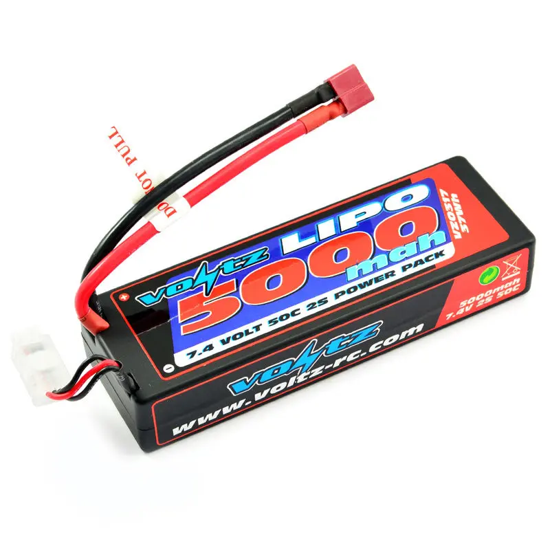 Voltz 5000Mah 2S 7.4V 50C Hardcase Lipo Stick Battery Pack 1