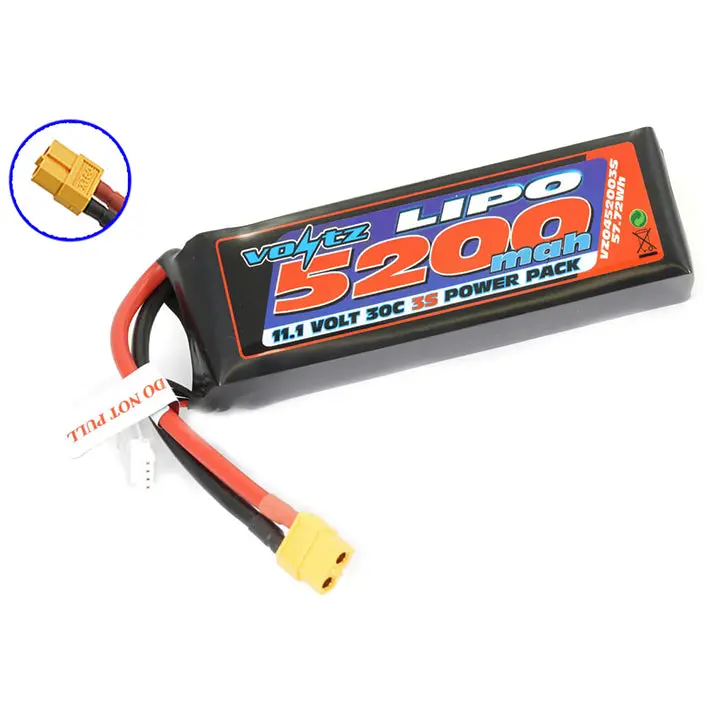 Voltz 5200Mah 11.1V 30C Lipo Battery W/Xt60 1
