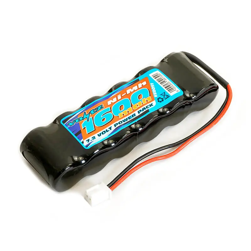 Voltz 6 Cell 1600Mah 7.2V Nimh Straight Pack(18T) Battery W/Micro Connector 1