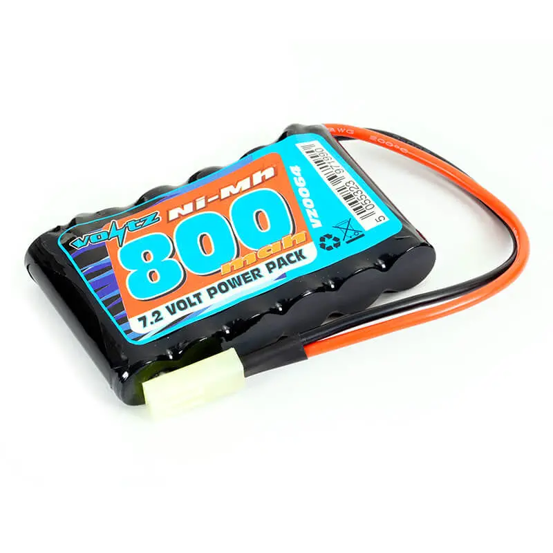 Voltz Hobby 7.2V 800Mah Flat Aa Battery Mini Tamiya Plug 1