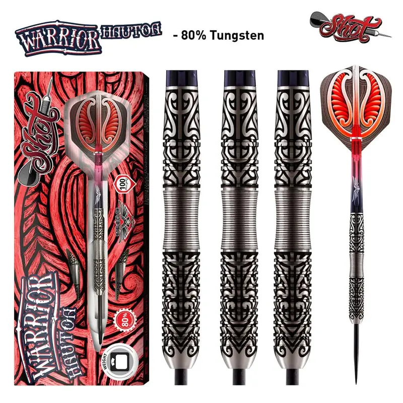 Warrior Hautoa Steel Tip Dart Set - 80% Tungsten 1