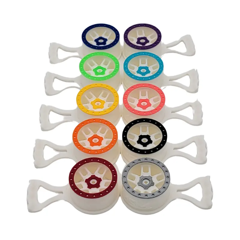 White Base Beadlock Thumbsteer Wheel For Tq Remotes 1