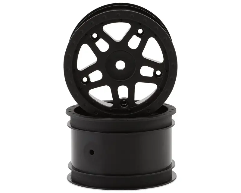 Whitz Racing 1/10 Whiplash Rear 2.2" Sprint Car Black Wheels Only, 12Mm Hex (2), Wrp-Wl-Rear 1