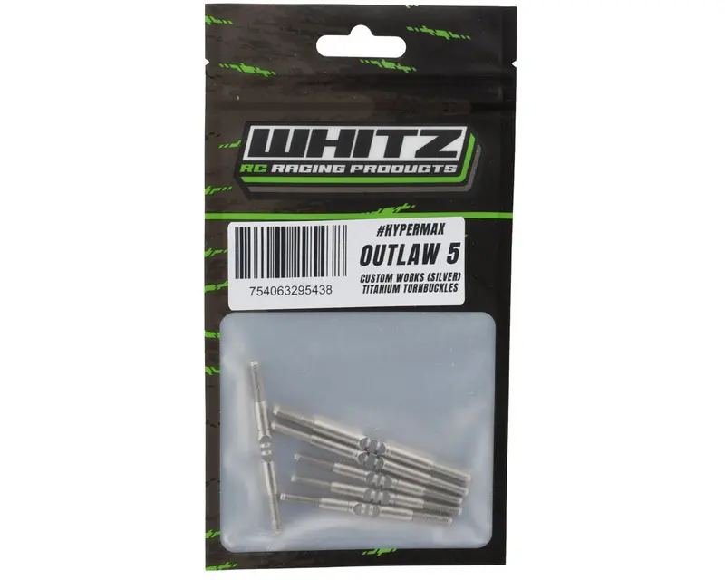 Whitz Racing Products Custom Works Outlaw 5 Hypermax 3.5Mm Titanium Turnbuckles (Silver) (6), Wrp-Cwout5-Hm 2
